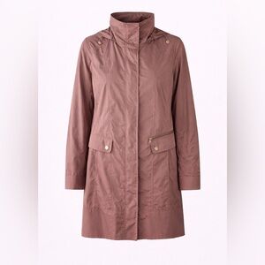 Cole Haan Signature Blush Pink Hooded Raincoat Small Petite